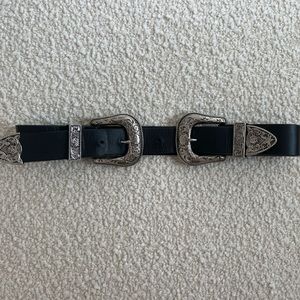 B-Low The Belt Bri Bri Waist Belt in Black & Silver
